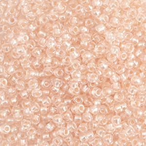 Preciosa rocailles 2,3mm 10/0 pearl pastel Bermuda Pink , 5 gram